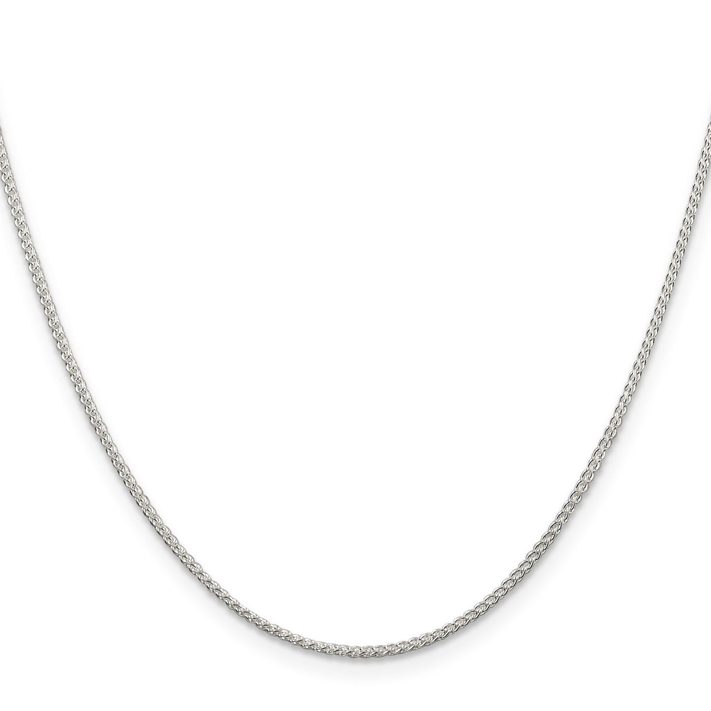 Sterling Silver 1.25mm Round Spiga Chain w/4in ext.