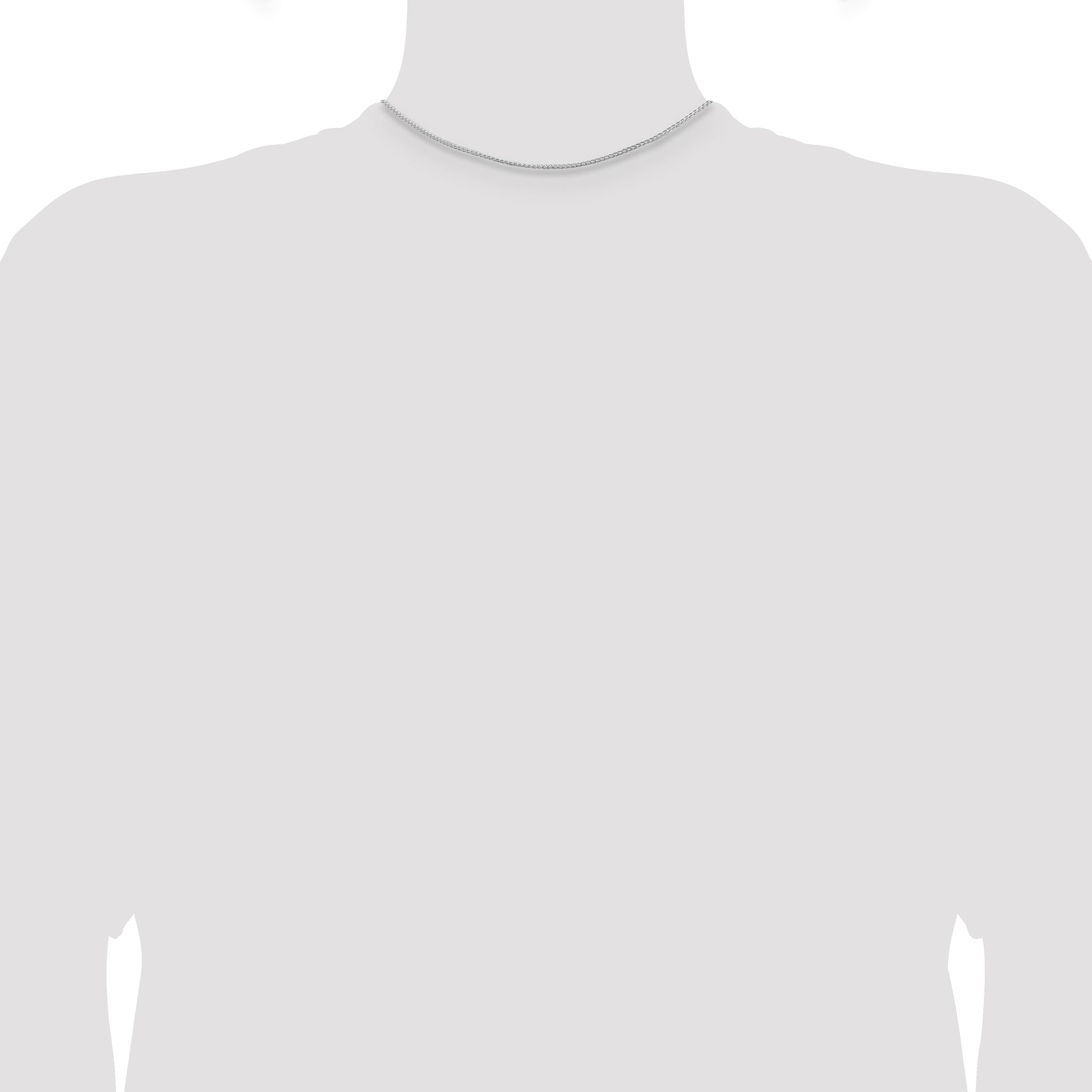 Sterling Silver Rhodium-plated 1.25mm Round Spiga Chain