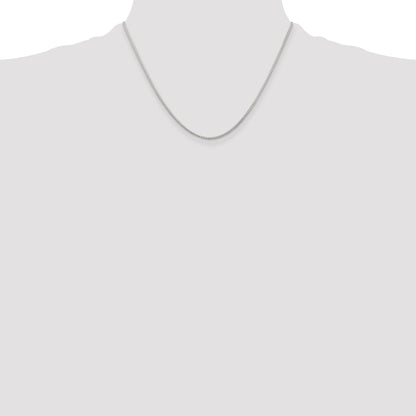 Sterling Silver Rhodium-plated 1.25mm Round Spiga Chain