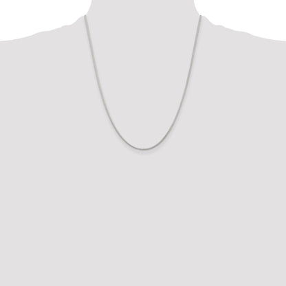 Sterling Silver Rhodium-plated 1.25mm Round Spiga Chain
