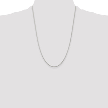 Sterling Silver Rhodium-plated 1.25mm Round Spiga Chain