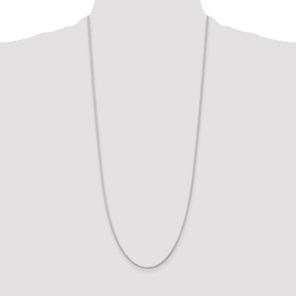 Sterling Silver Rhodium-plated 1.25mm Round Spiga Chain