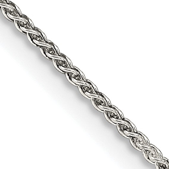 Sterling Silver 1.25mm Round Spiga Chain w/2in ext.