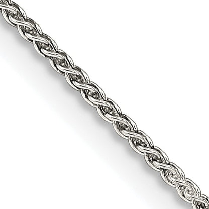 Sterling Silver 1.25mm Round Spiga Chain w/2in ext.