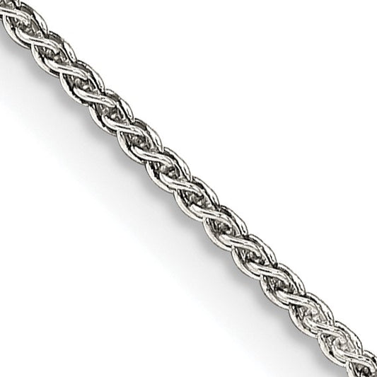 Sterling Silver 1.25mm Round Spiga Chain w/2in ext.
