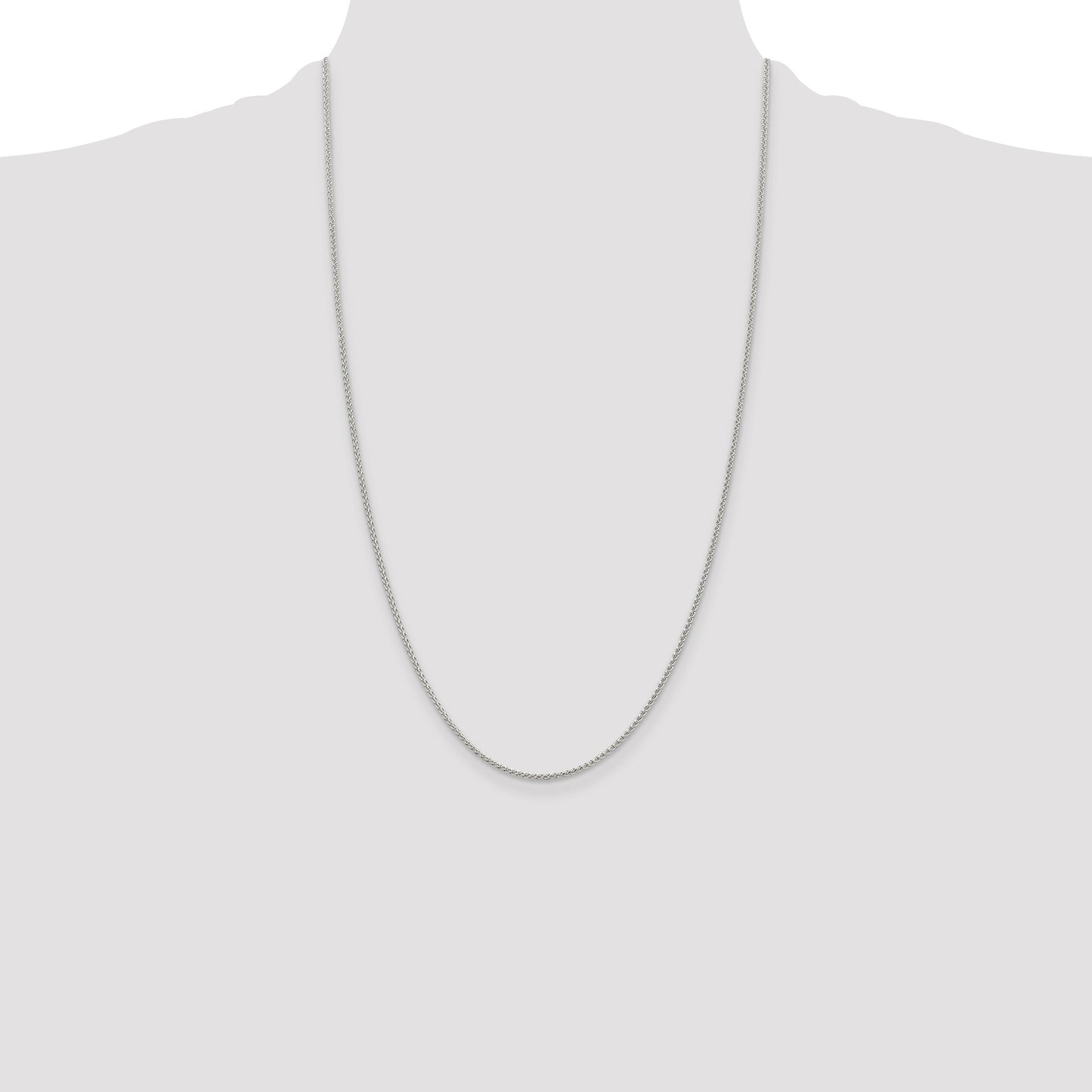 Sterling Silver 1.5mm Round Spiga Chain