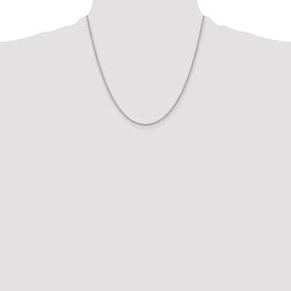 Sterling Silver Rhodium-plated 1.5mm Round Spiga Chain
