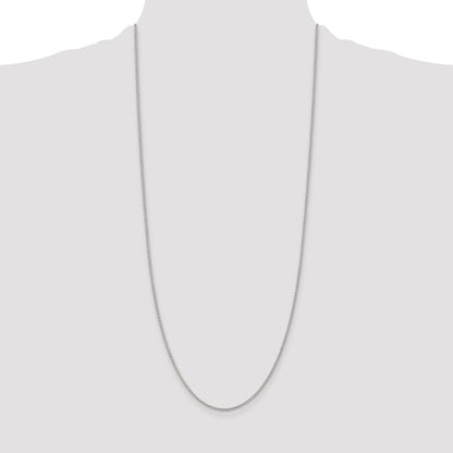 Sterling Silver Rhodium-plated 1.5mm Round Spiga Chain