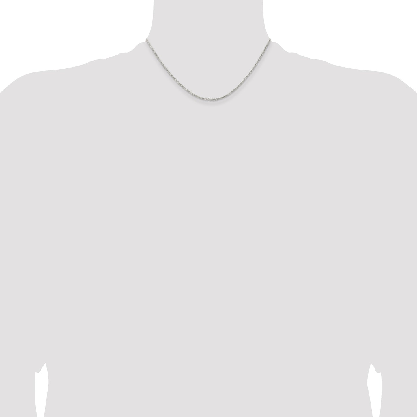 Sterling Silver 1.6mm Round Spiga Chain
