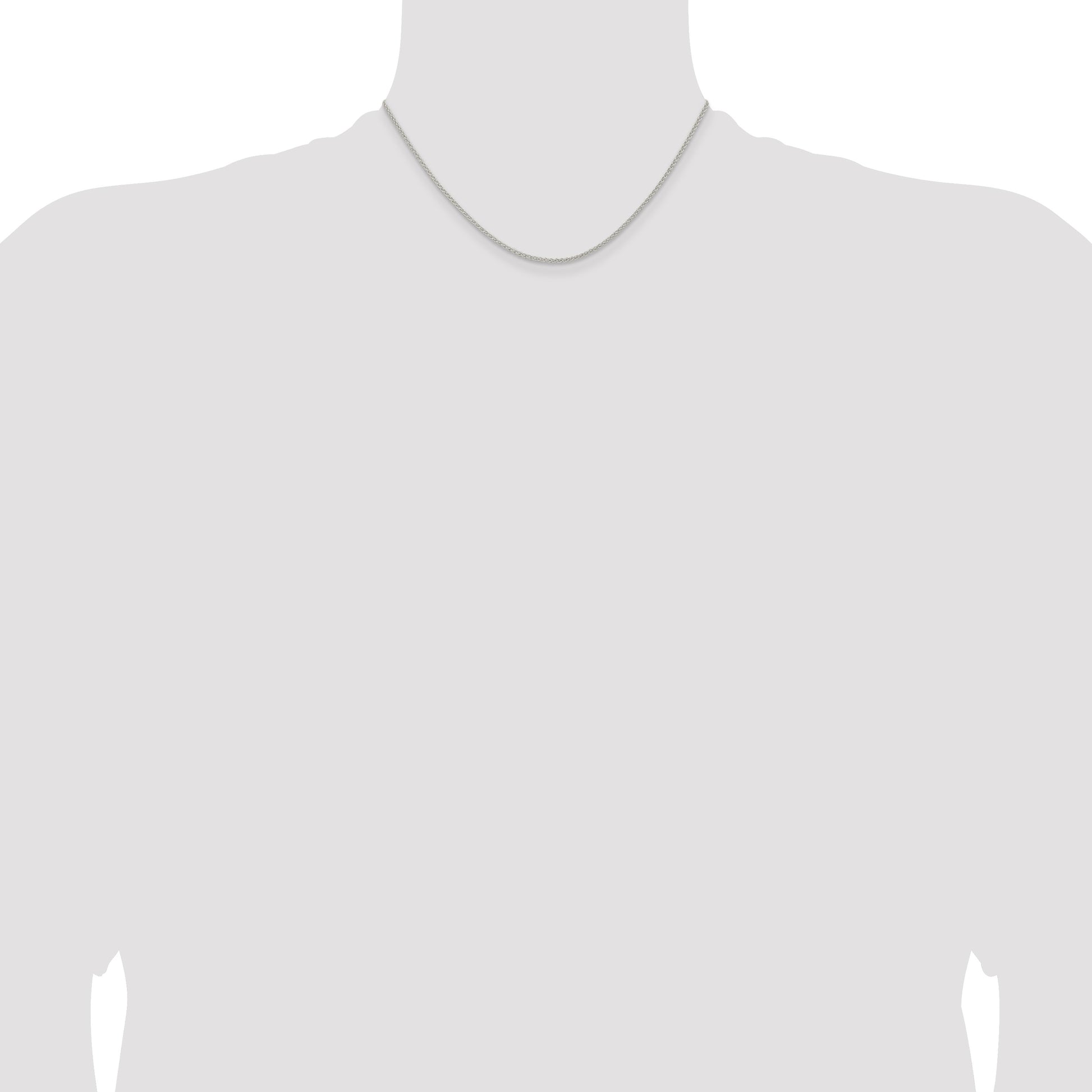 Sterling Silver 1.6mm Round Spiga Chain