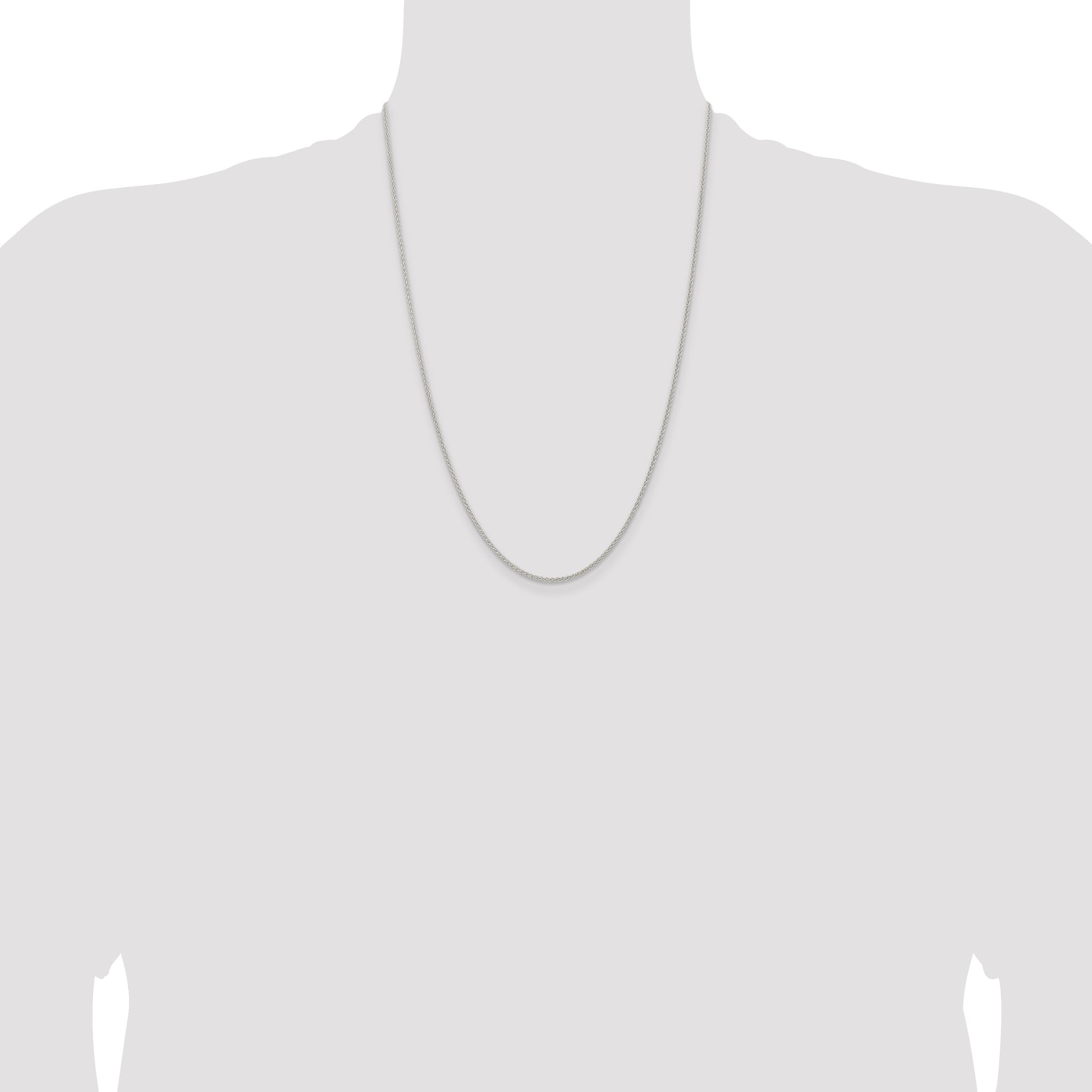 Sterling Silver 1.6mm Round Spiga Chain