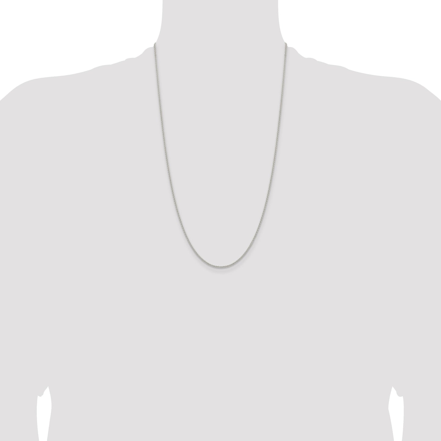 Sterling Silver 1.6mm Round Spiga Chain