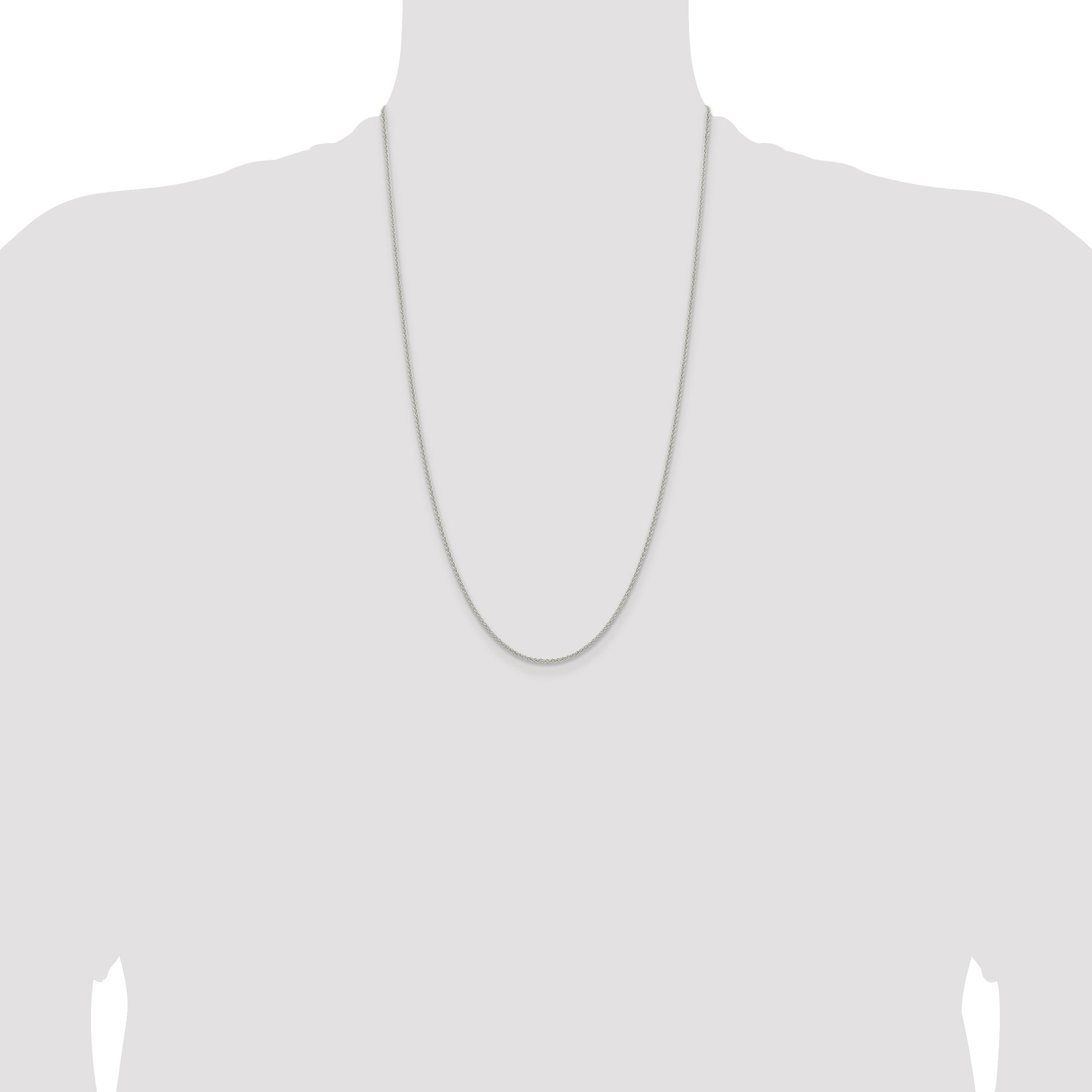 Sterling Silver 1.6mm Round Spiga Chain