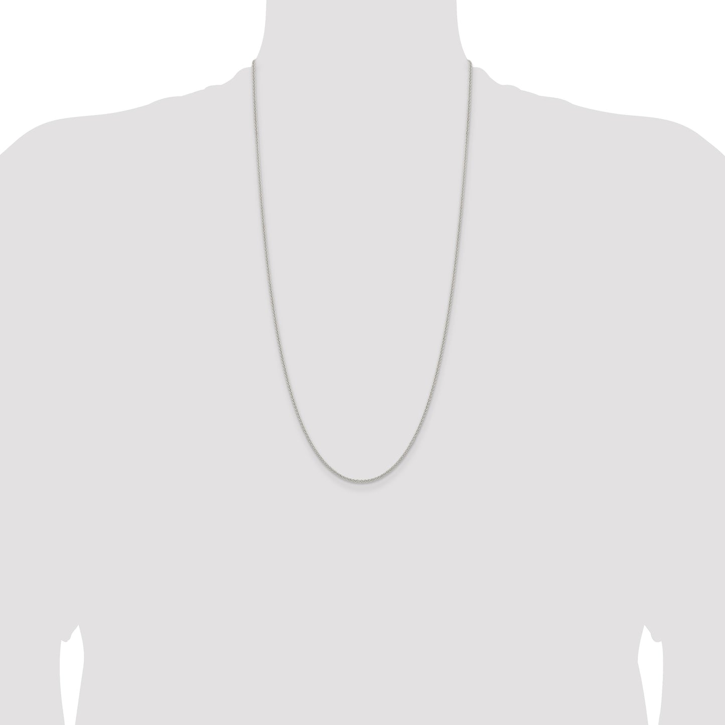 Sterling Silver 1.6mm Round Spiga Chain