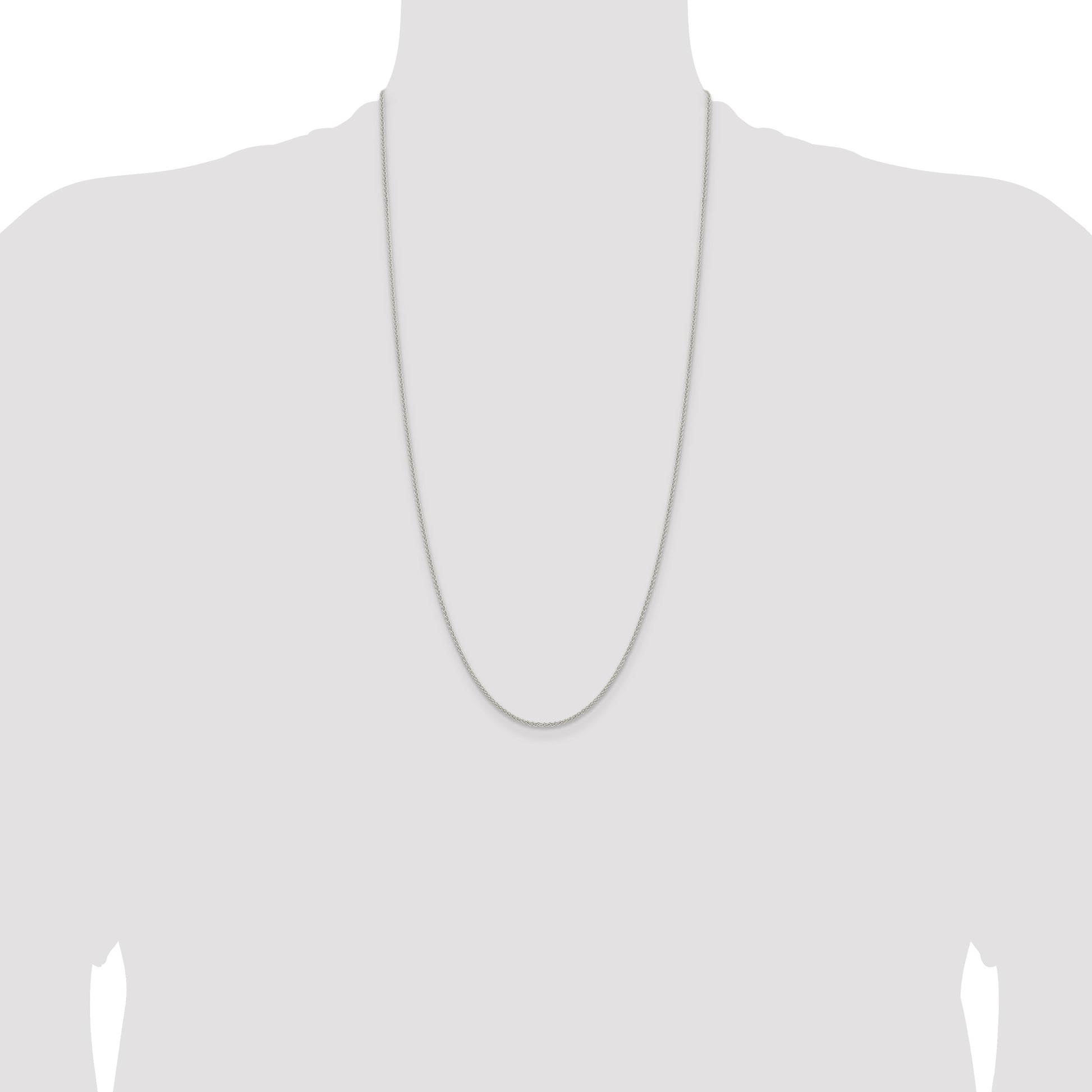 Sterling Silver 1.6mm Round Spiga Chain