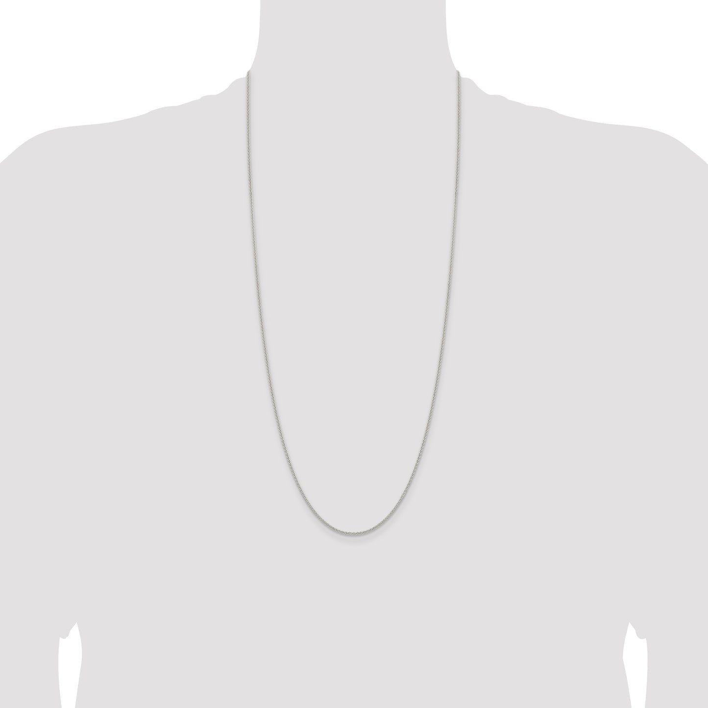 Sterling Silver 1.6mm Round Spiga Chain