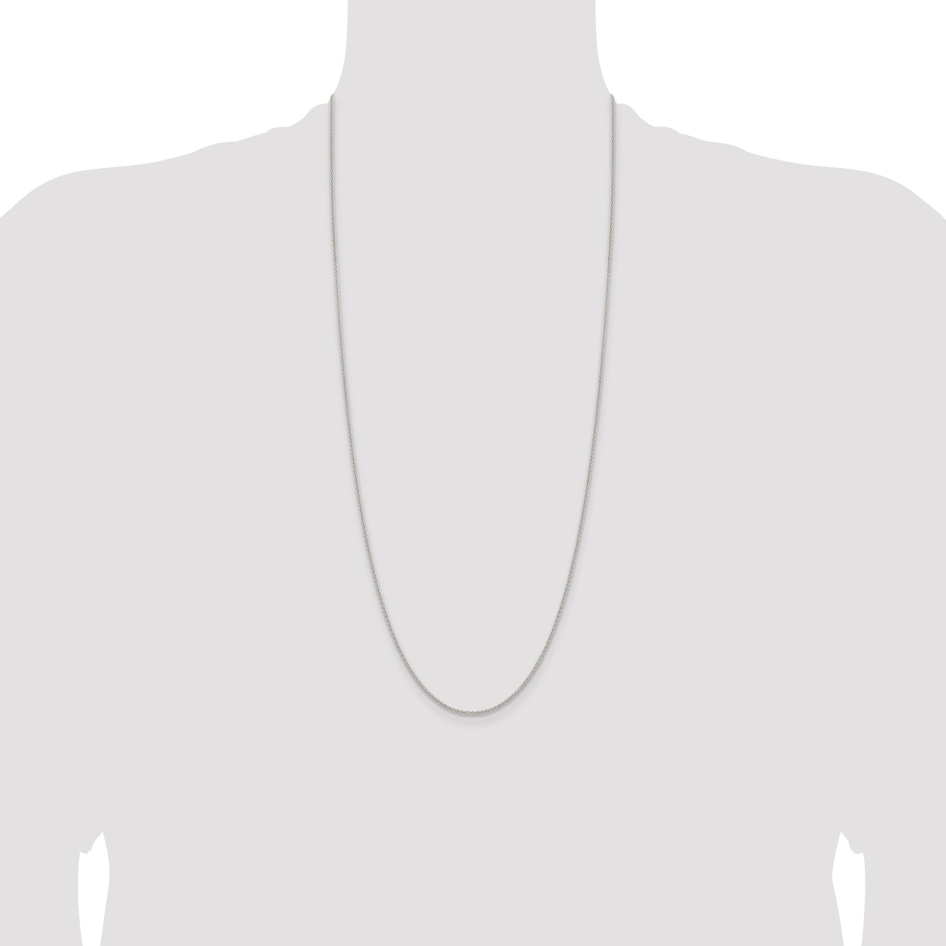 Sterling Silver 1.6mm Round Spiga Chain
