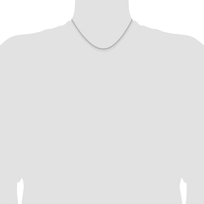 Sterling Silver Rhodium-plated 1.6mm Round Spiga Chain