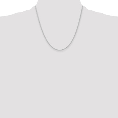 Sterling Silver Rhodium-plated 1.6mm Round Spiga Chain