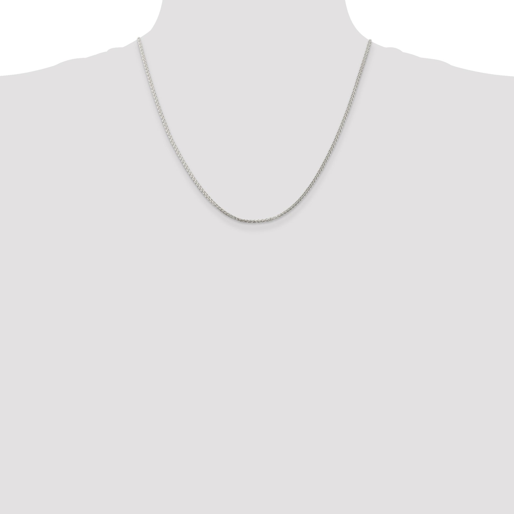Sterling Silver 1.75mm Round Spiga Chain