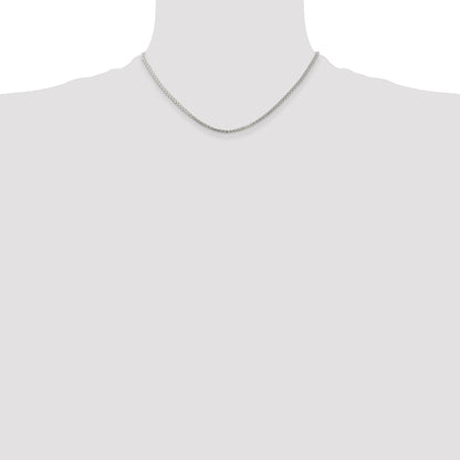Sterling Silver Rhodium-plated 1.75mm Round Spiga Chain