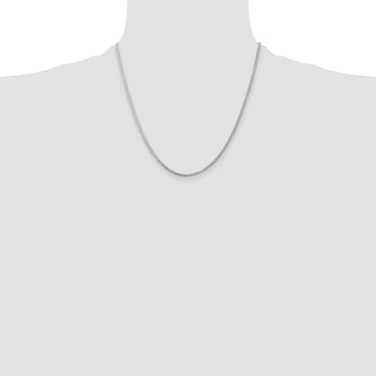Sterling Silver Rhodium-plated 1.75mm Round Spiga Chain