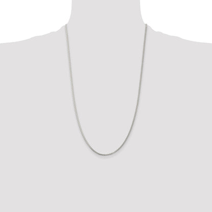 Sterling Silver Rhodium-plated 1.75mm Round Spiga Chain