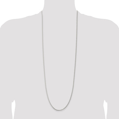 Sterling Silver Rhodium-plated 1.75mm Round Spiga Chain