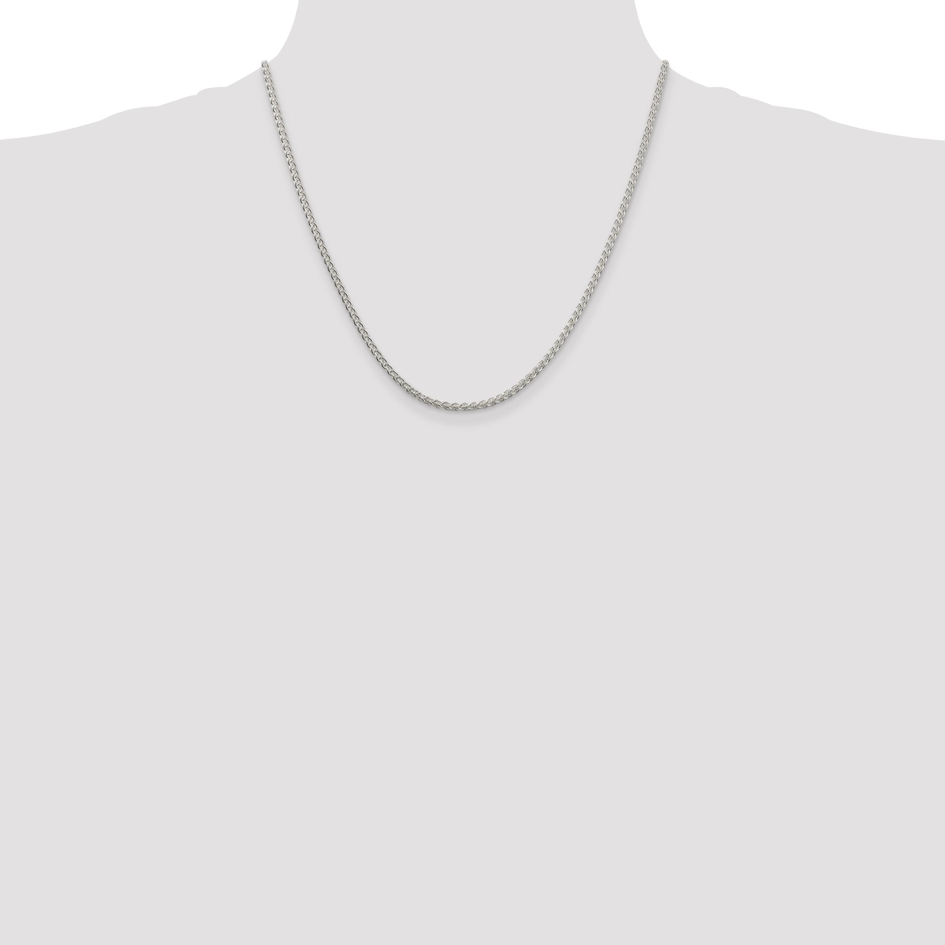 Sterling Silver 2.5mm Round Spiga Chain