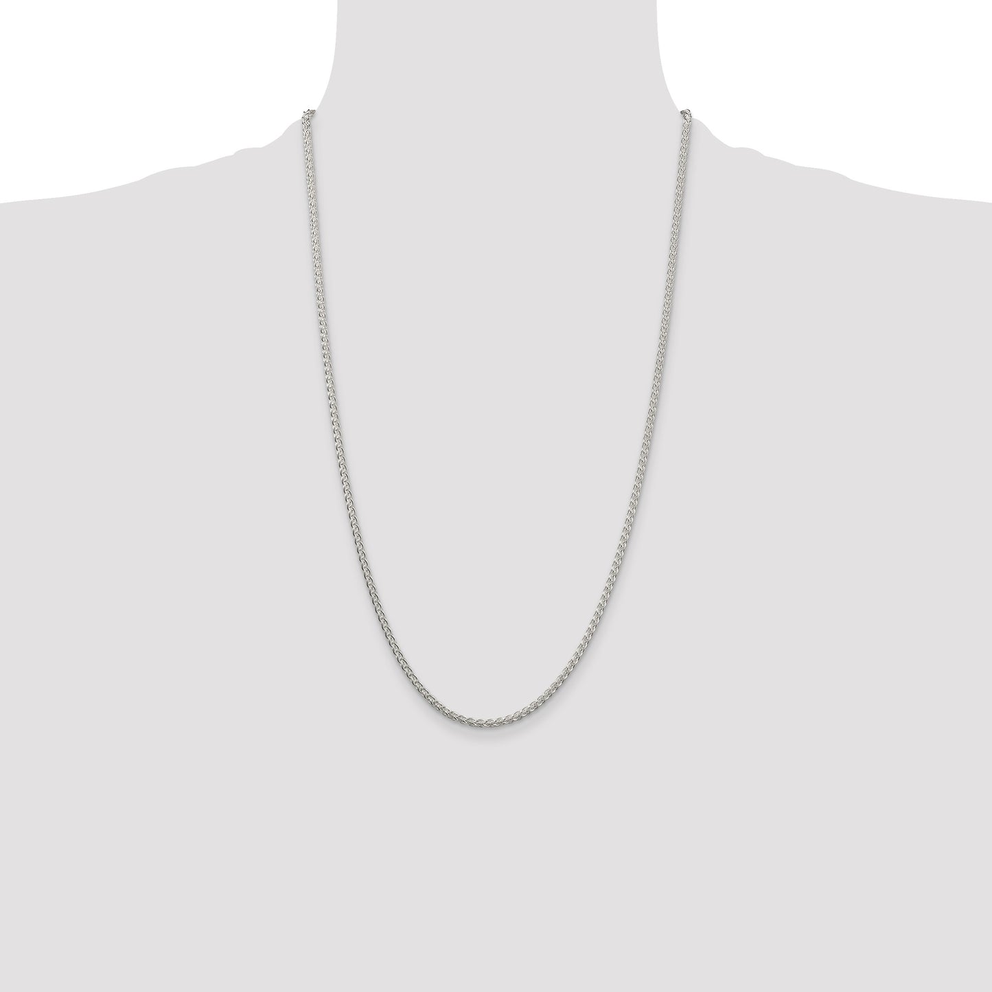 Sterling Silver 2.5mm Round Spiga Chain