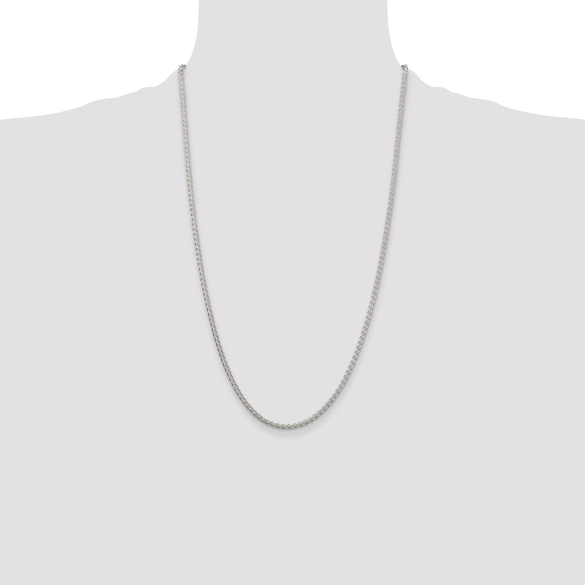 Sterling Silver 2.5mm Round Spiga Chain