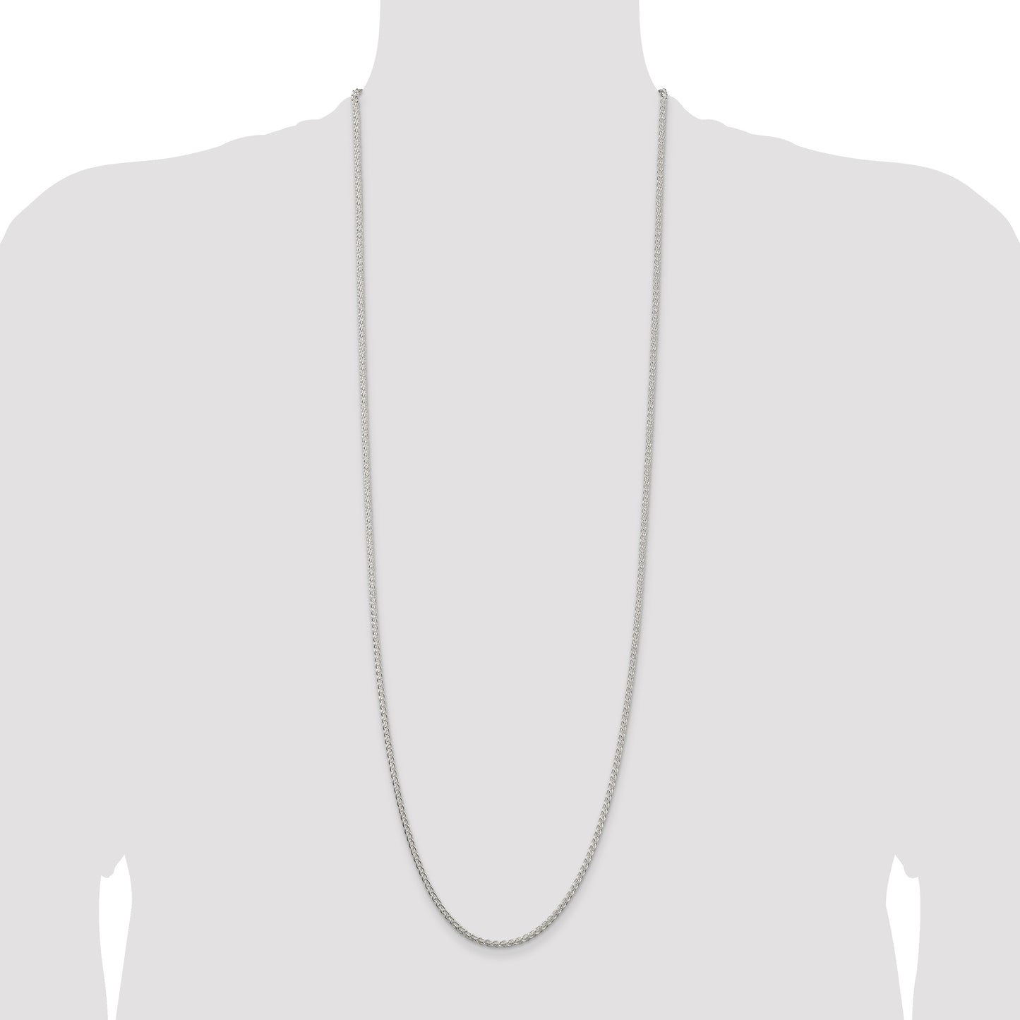 Sterling Silver 2.5mm Round Spiga Chain