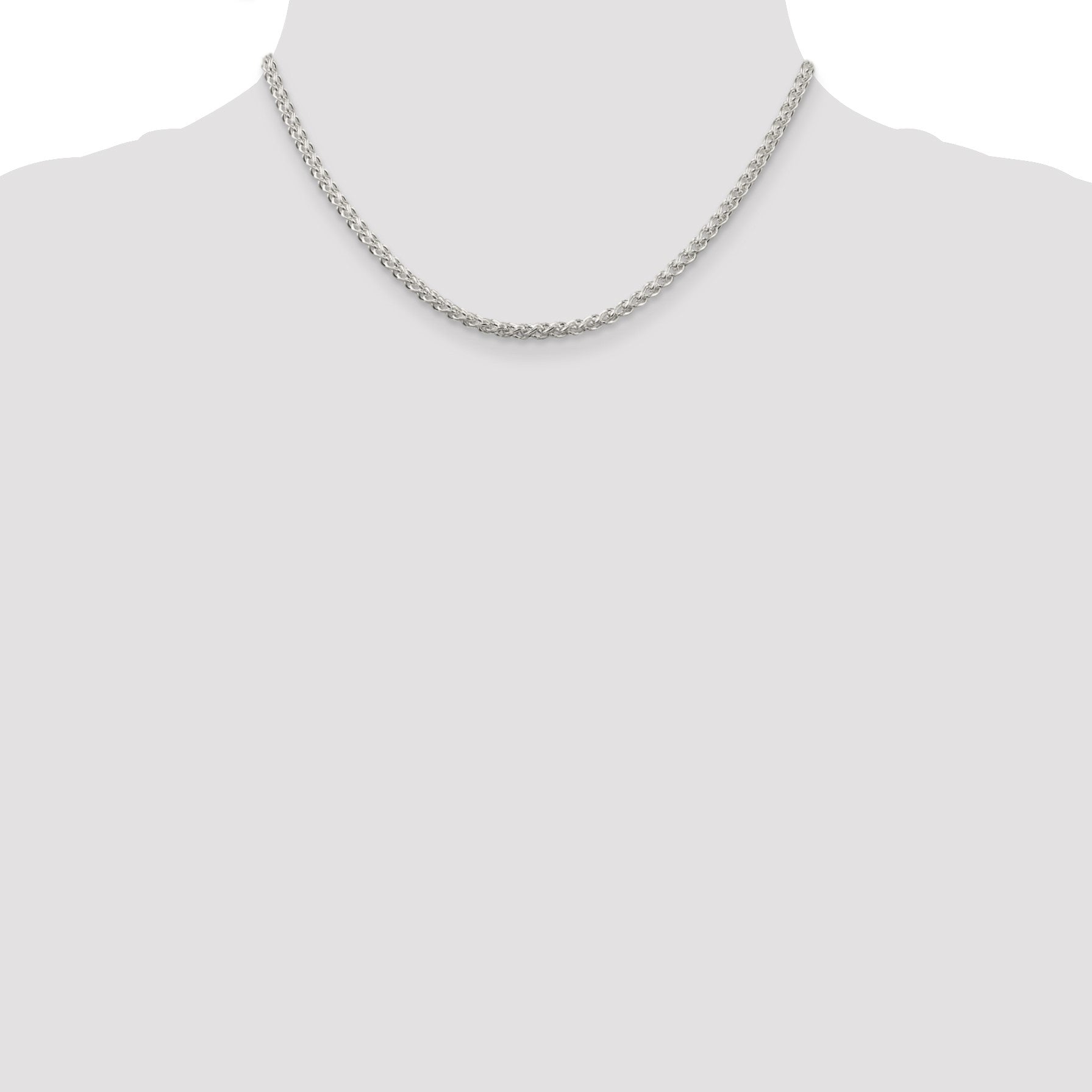 Sterling Silver 3mm Round Spiga Chain