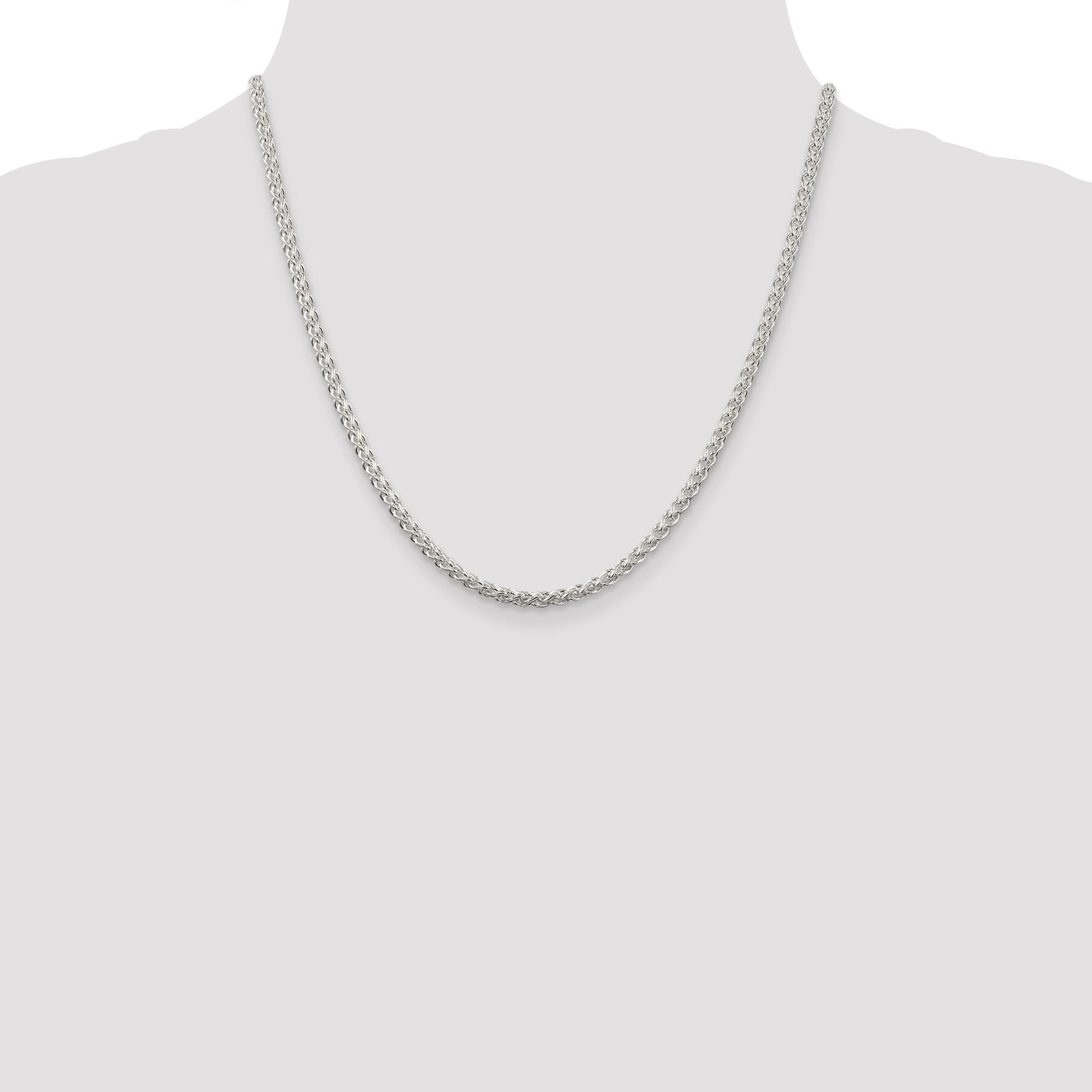 Sterling Silver 3mm Round Spiga Chain