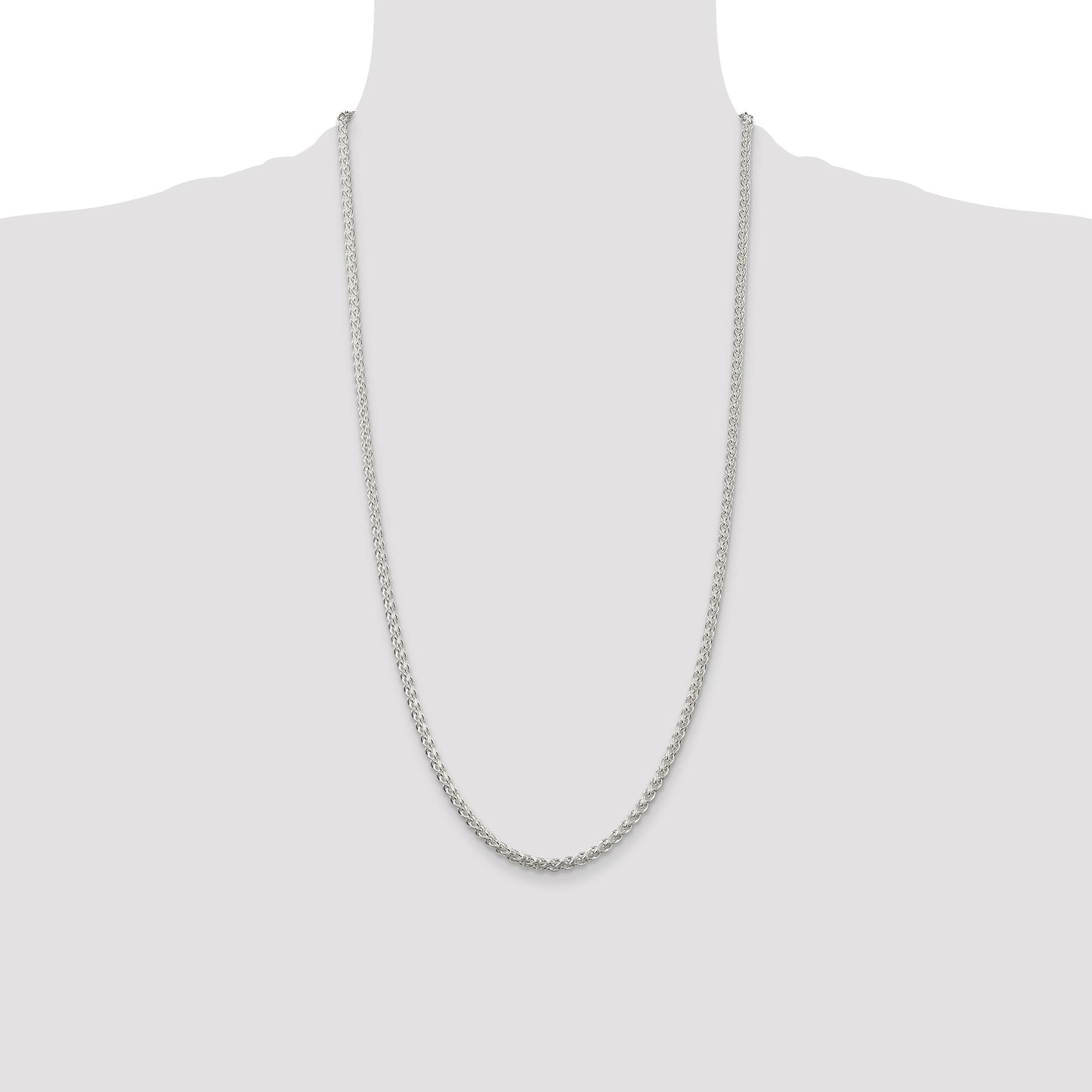 Sterling Silver 3mm Round Spiga Chain
