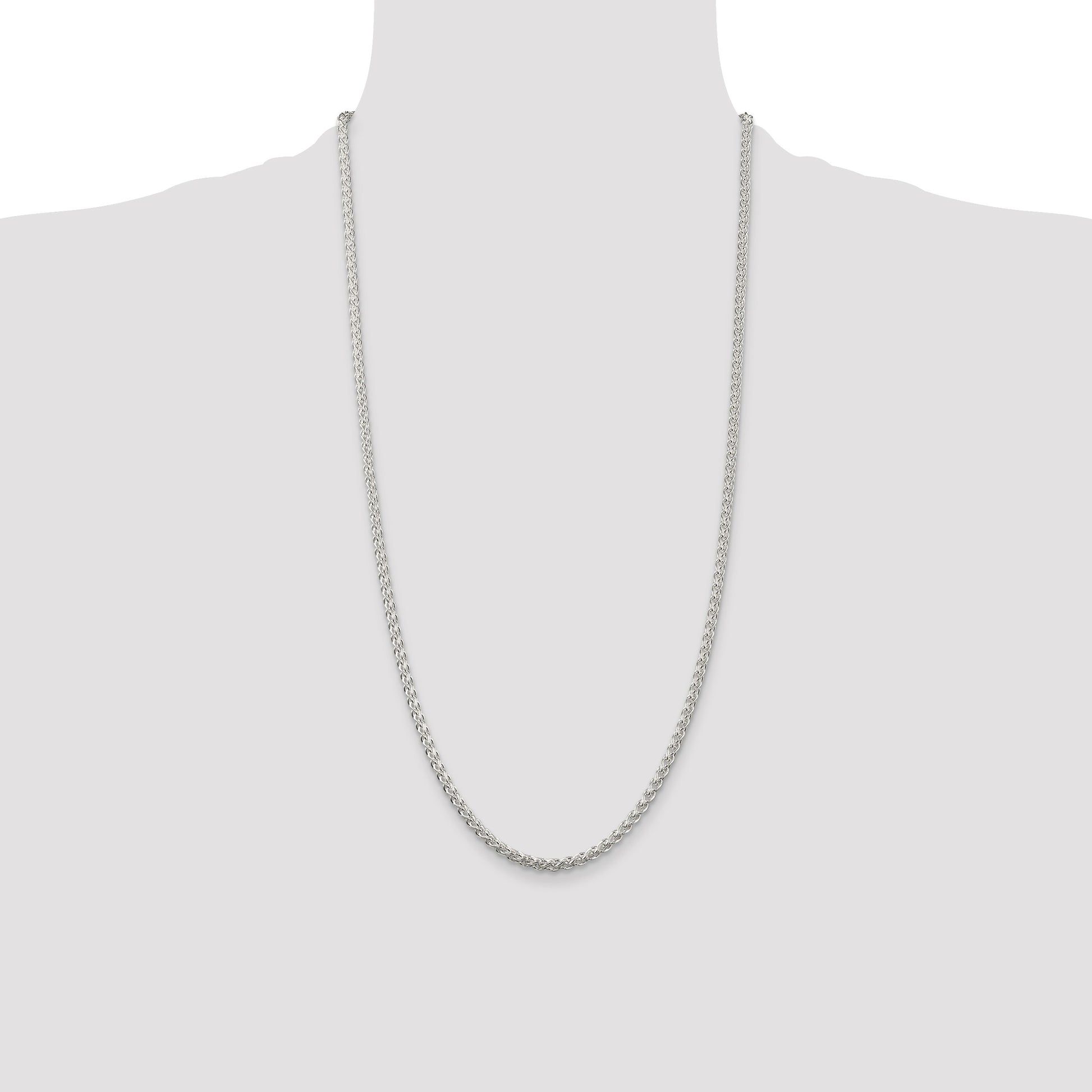 Sterling Silver 3mm Round Spiga Chain