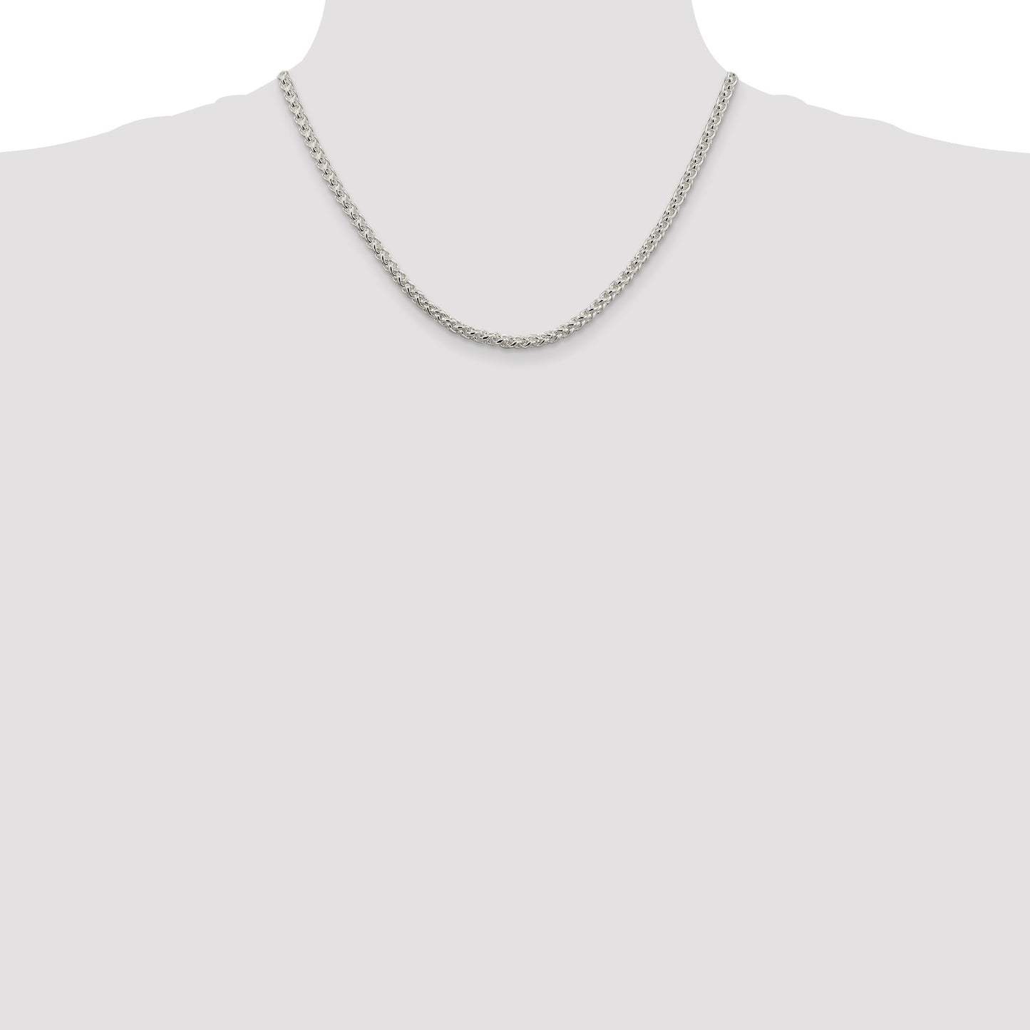 Sterling Silver 4mm Round Spiga Chain