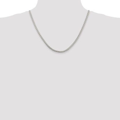 Sterling Silver 4mm Round Spiga Chain