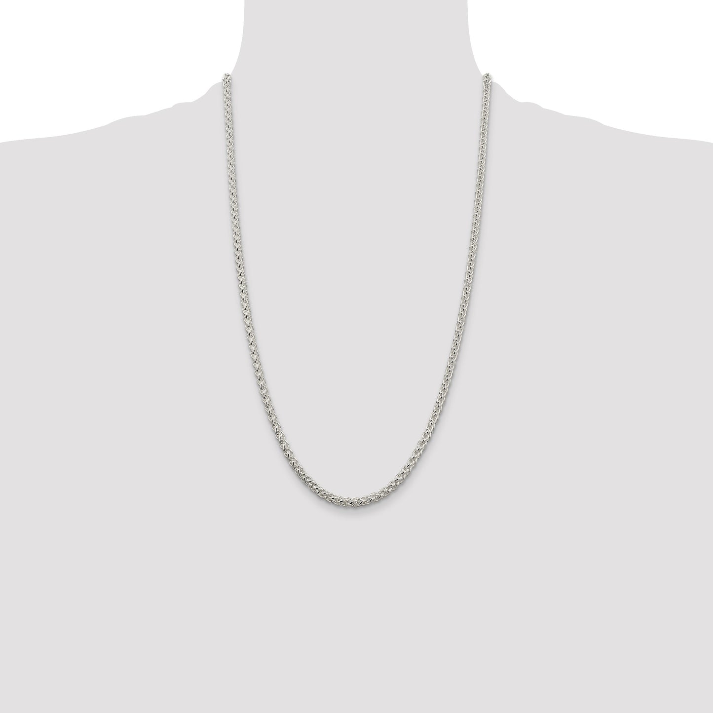 Sterling Silver 4mm Round Spiga Chain