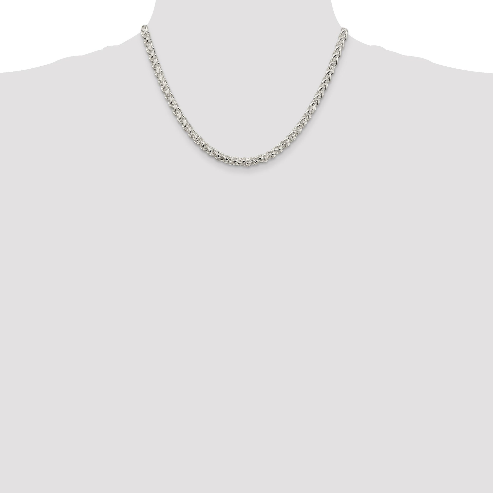 Sterling Silver 5mm Round Spiga Chain