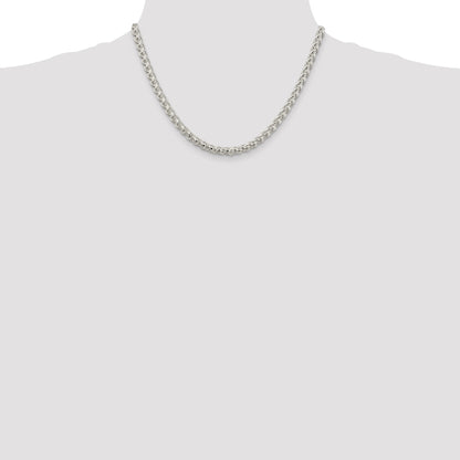 Sterling Silver 5mm Round Spiga Chain