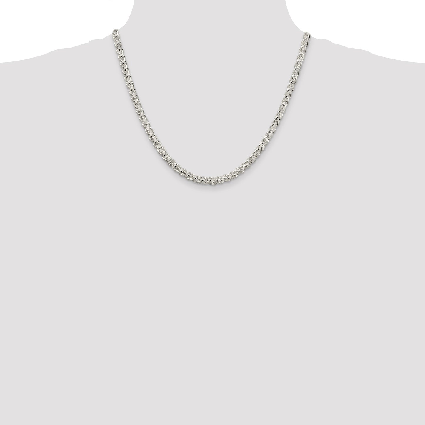 Sterling Silver 5mm Round Spiga Chain
