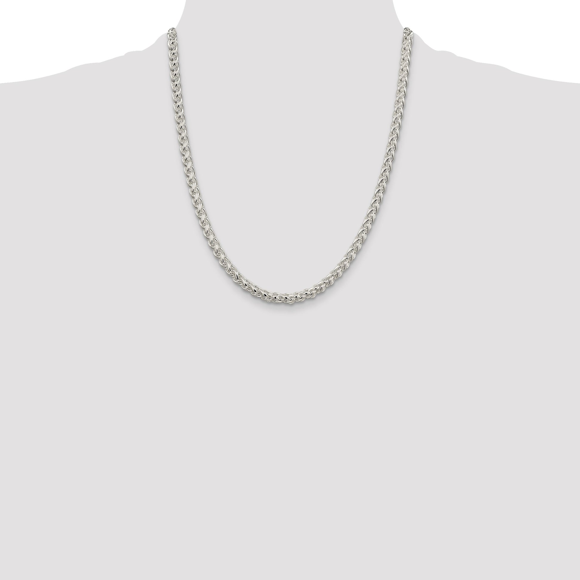 Sterling Silver 5mm Round Spiga Chain