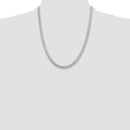 Sterling Silver 5mm Round Spiga Chain
