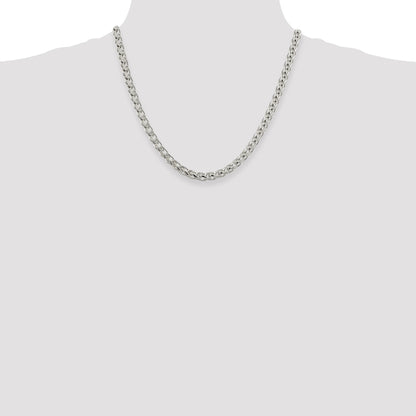 Sterling Silver 6mm Round Spiga Chain