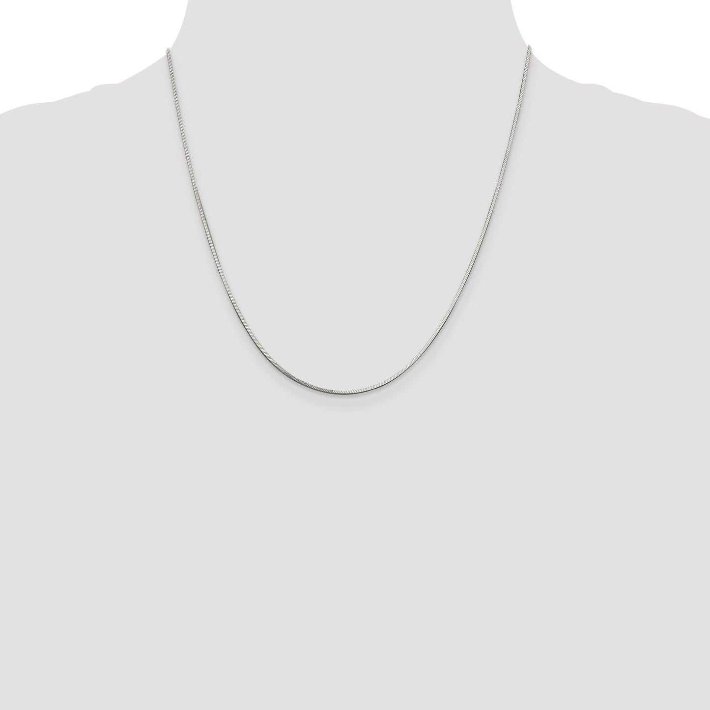 Sterling Silver 1mm Square Snake Chain