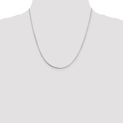 Sterling Silver 1mm Square Snake Chain