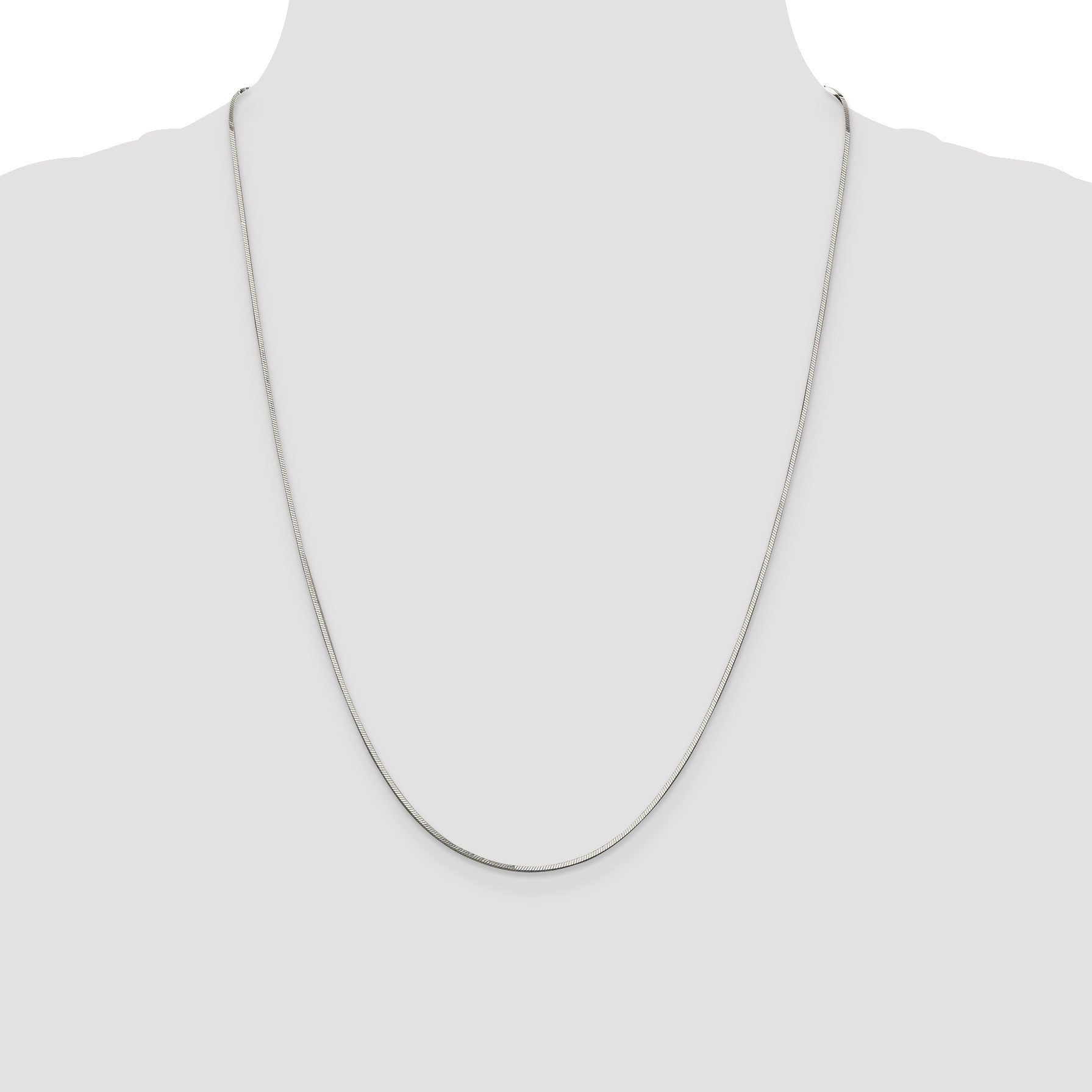 Sterling Silver 1mm Square Snake Chain