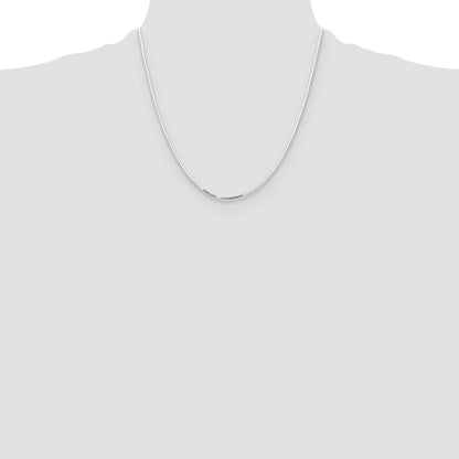 Sterling Silver Polished 1.15mm Square Snake Chain