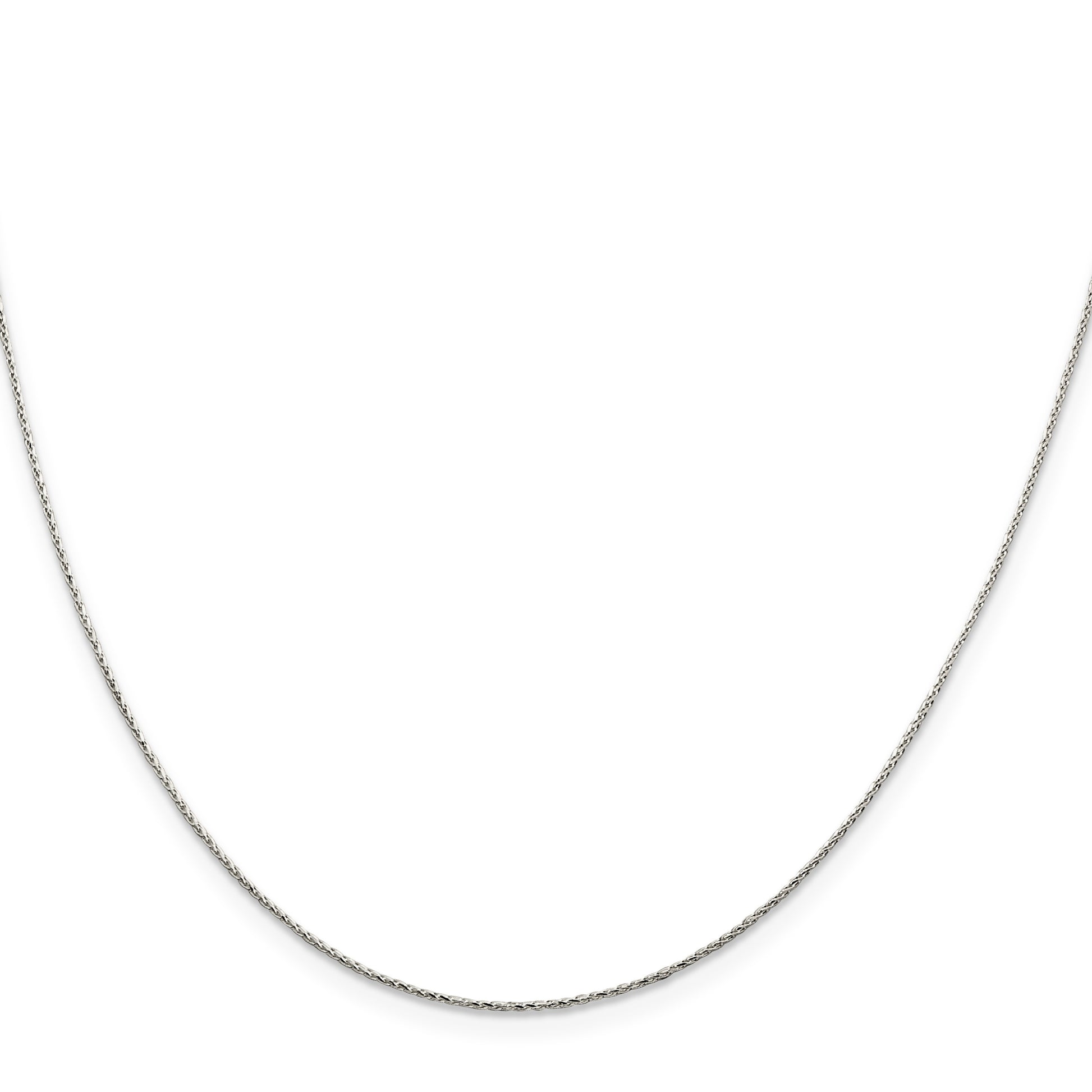 Sterling Silver .85mm Diamond-cut Round Spiga Chain w/2in ext.